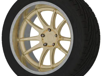 Aodhan DS02 Aftermarket Wheel Low-poly 3D model