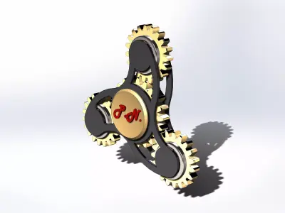Stylish Spur Gear Fidget Spinner for Engineers 3D model