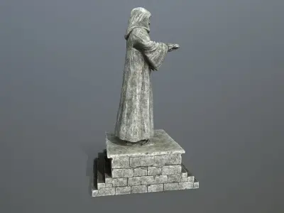 statue 1 lord of rings Low-poly 3D model