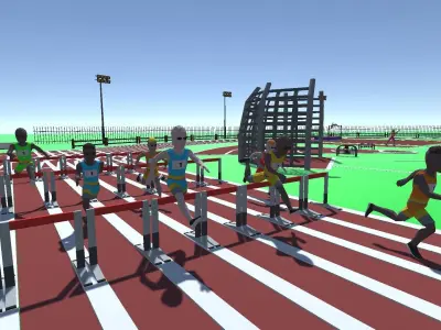 9t5 Low Poly Athletics Sports 2 Low-poly 3D model