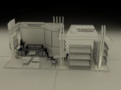  Booth Exhibition Stand a237 3D model