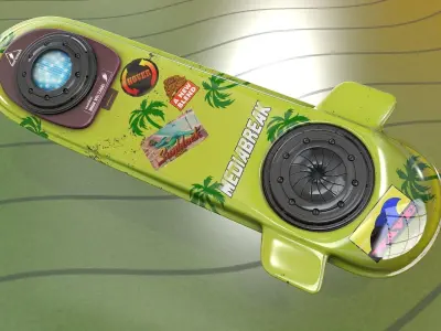 Hoverboard II Neon  Power Shock 3D model