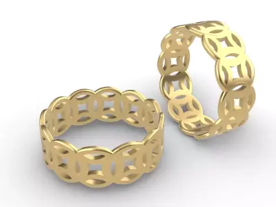 0264 Symbol Coin Ring 3D print model