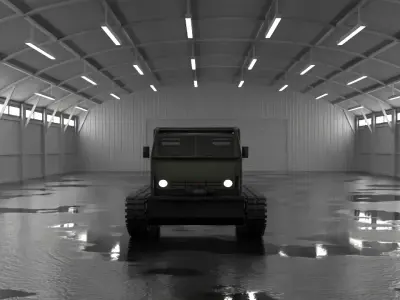Tracked Off-Road Utility Vehicle 3D Model Industrial Snow  Low-poly 3D model