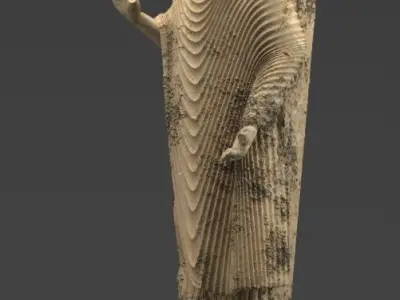 Statue shakyamuni gandhara 3D model