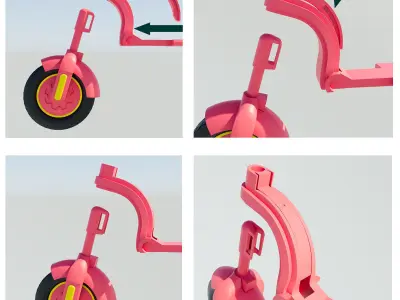 3 WHEELER SKATE SCOOTER 3D print model