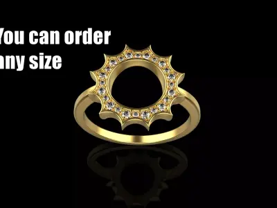 Sun ring model 626 3D print model