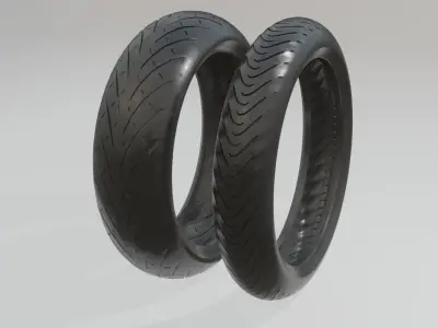 Motorcycle Tyre Pack 3D model