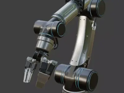Industrial Robotic Arm 3D Model 3D model