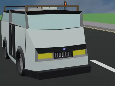 The Fourg Transwagon Low-poly 3D model