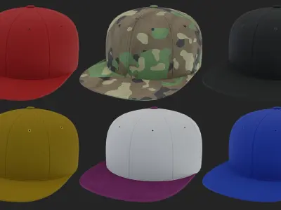 Baseball Cap Low-poly 3D model