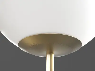 Brass and milk glass wall lamp Laredoute MORICIO 3D model