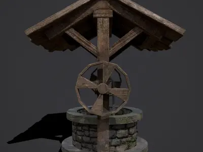 Medieval Water Well  Low-poly 3D model