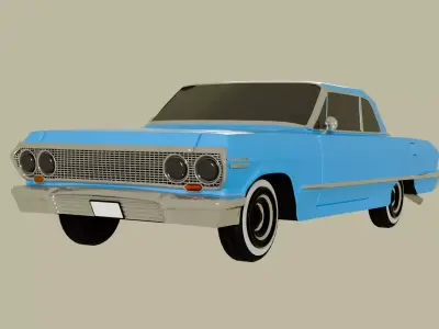 Muscle Car Based on Chevy Impala 3D model