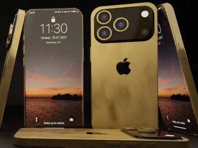 iPhone 17 Pro Max 3D Model  Black  Gold Versions 3D model