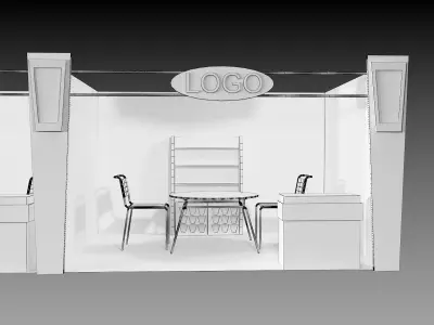 Booth Exhibition Stand a406d 3D model