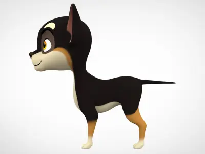 Chihuahua  Low-poly 3D model