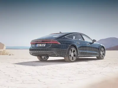 Modern luxury sedan unbranded 3D model