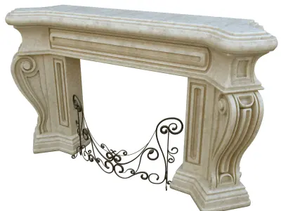 marble fireplace 3D model purchase
