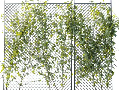 Ivy on Fence 04 Low-poly 3D model