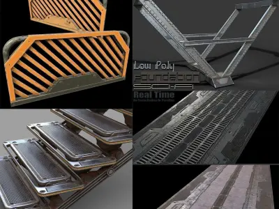 Sci-Fi architectural - Cyberpunk design 3D Model Collection