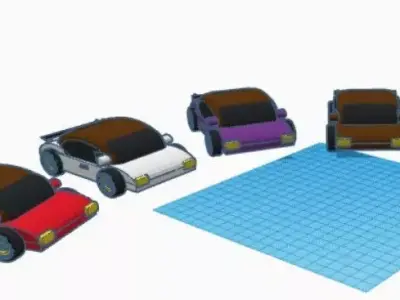 4 sports car 3D print model