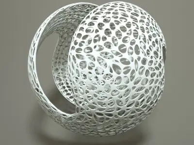 Abstract Wire Sphere Shape 3D model