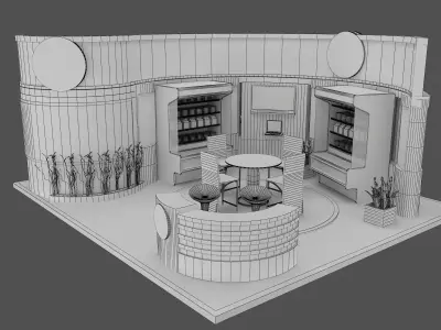 Booth Exhibition Stand a440b 3D model