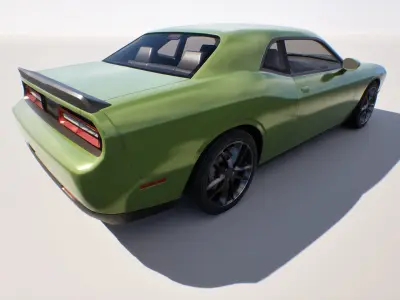 Muscle Car 2 - Dodge Challanger - Game Ready Vehicle Low-poly 3D model