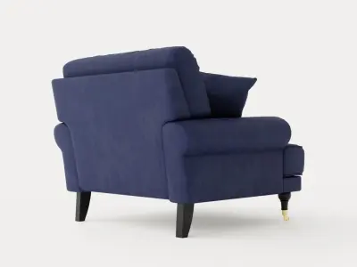 Andrew Armchair Velvet Low-poly 3D model