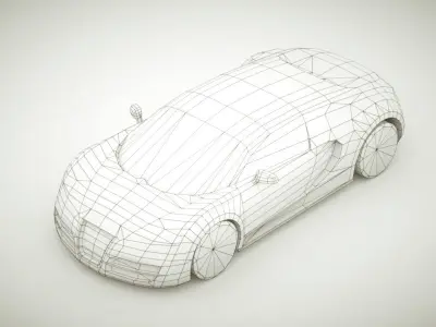 Generic Supercar v5 multicolors Low-poly 3D model