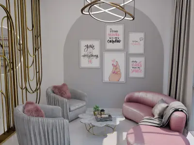 Benitas Clawset Nail Salon Blender Scene 3D model