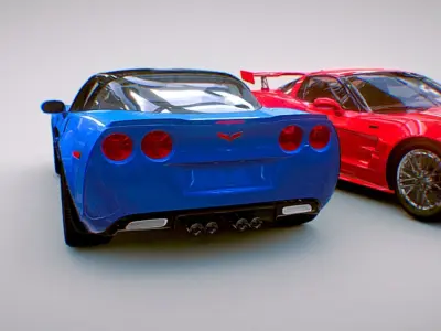 Chevrolet corvette c6 zr1 Low-poly 3D model