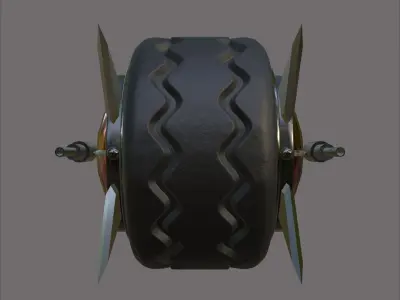 Cyberpunk Vehicle Jack and Roll Rampage 3D model