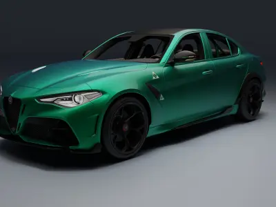 Alfa Romeo Giulia GTAm Low-poly 3D model