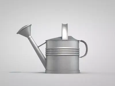 Metal watering can 3D model