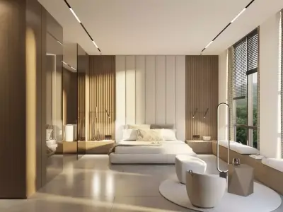 Modern Bedroom 3D model 8