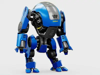 NEMO FIGHTER BOT Rigged for Unreal Engine - Unity - MIXAMO 3D model