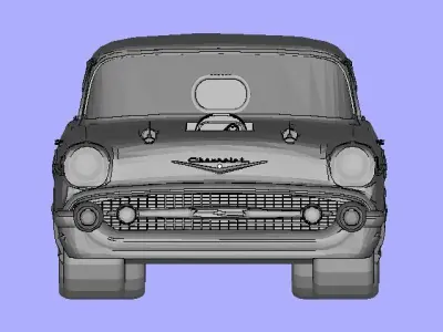 tuned Chevy Bel air 2-door sedan 1957 scale1-75 Free 3D print model