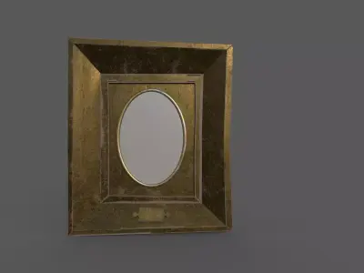 Antique Wall Mirror Free low-poly 3D model