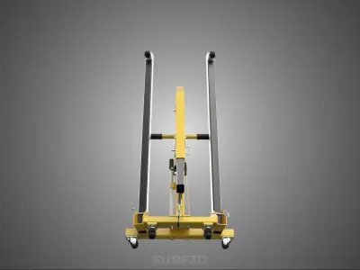 FULLY FOLDED HYDRAULIC JACK ENGINE CRANE HOIST LIFTING COMPACT 3D model