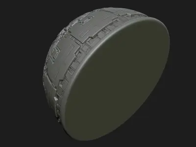 Sci-fi spaceship mechanical components high model 3D print model