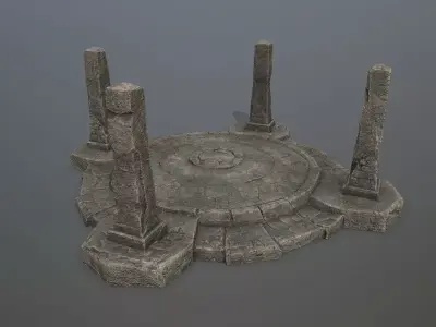Ruin Gate Low-poly 3D model