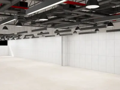 Warehouse empty space 3D model