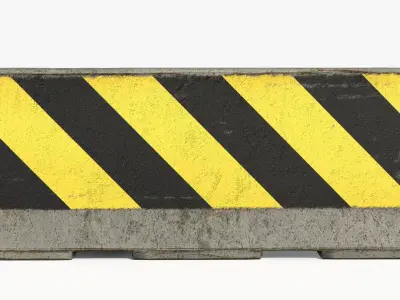 Concrete Barrier Low-poly 3D model