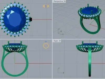 Jewelry Ring 3D print model 18