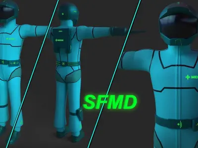 Zeon Pilot Character Skins Free 3D model