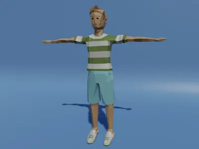LowPoly School Characters Low-poly 3D model