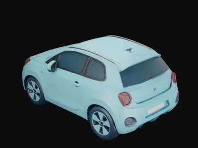 Modern car Low-poly 3D model