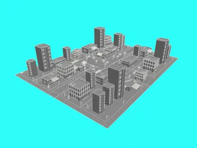 SimplePoly City Low-poly 3D model